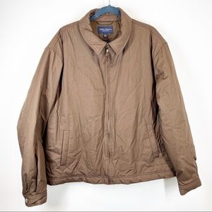 Daniel Cremieux Collection Brown Zip Front Coat